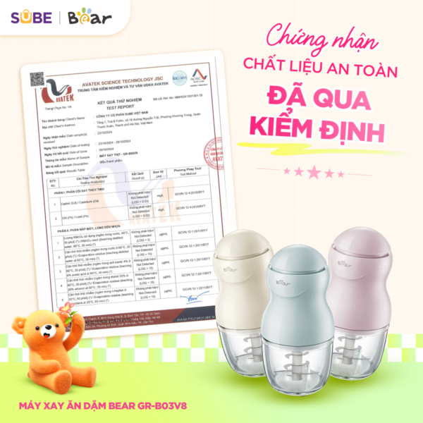 Máy xay ăn dặm Bear GR-B03V8 - Ảnh 2