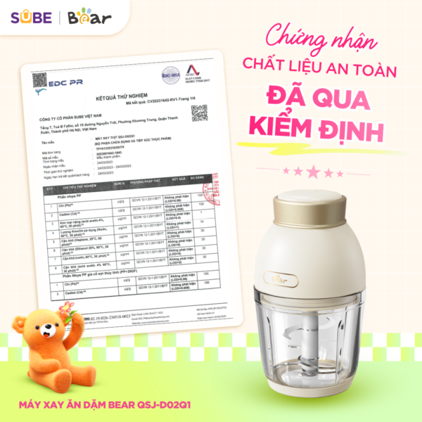 Máy xay ăn dặm 0.6L Bear QSJ-D02Q1 - Ảnh 2