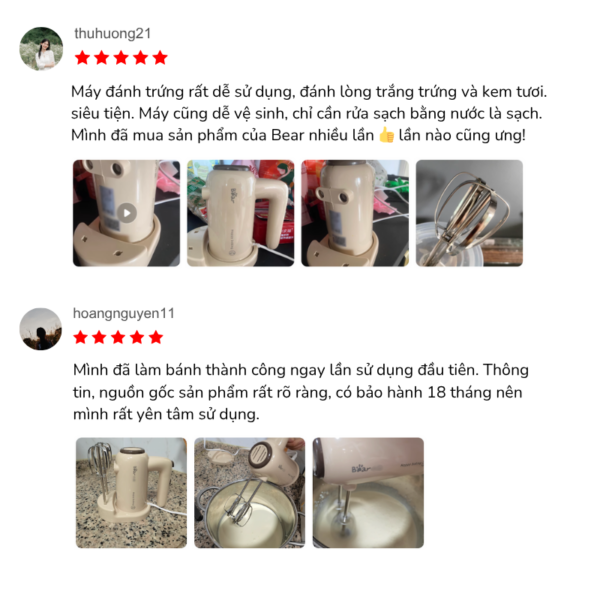 Máy đánh trứng Bear HM-5H01J29 - Ảnh 19