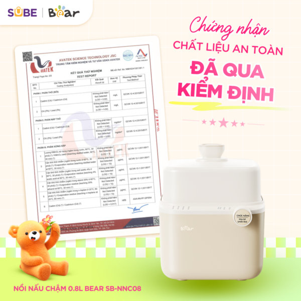 Nồi nấu chậm Bear 0.8L SB-NNC08 - Ảnh 2