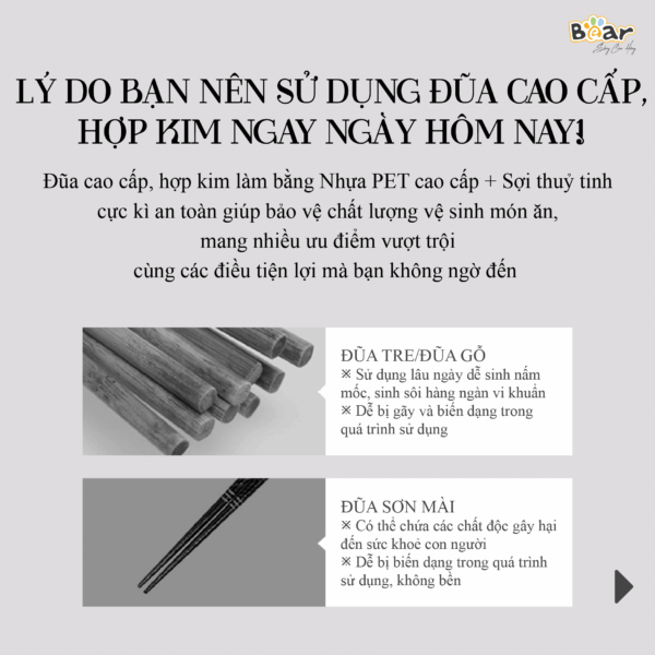 Đũa ăn cao cấp kháng khuẩn CX-E0102 - Ảnh 7