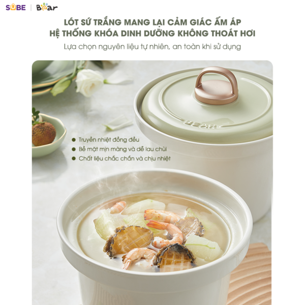 Nồi nấu chậm Bear 2L SB-NNC20 - Ảnh 7