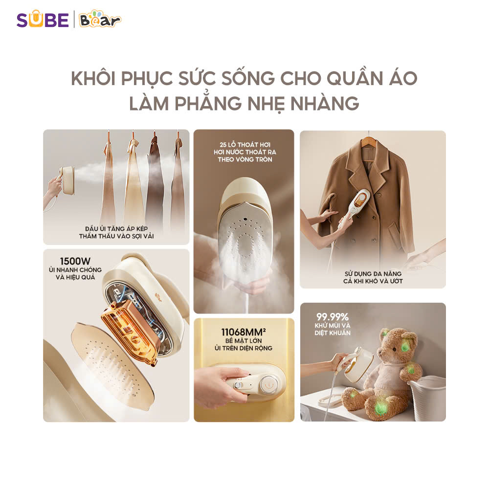 Bàn ủi chăm chăm chút quần áo đến từng chi tiết nhỏ nhất