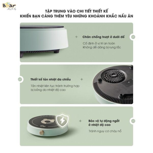 Bếp từ Bear SB-BT21W – 8 mức nhiệt lượng, đun được nhiều loại nồi, bảo hành chính hãng 18 tháng - Ảnh 14