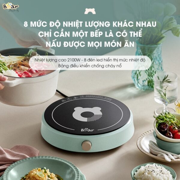 Bếp từ Bear SB-BT21W – 8 mức nhiệt lượng, đun được nhiều loại nồi, bảo hành chính hãng 18 tháng - Ảnh 3