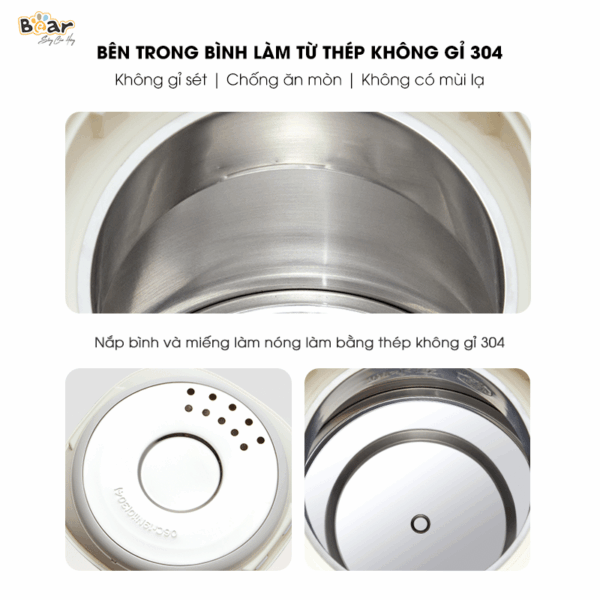 Bình thuỷ điện Bear 5L SB-BTD5L - Màu Kem | Bản Quốc tế - Ảnh 7