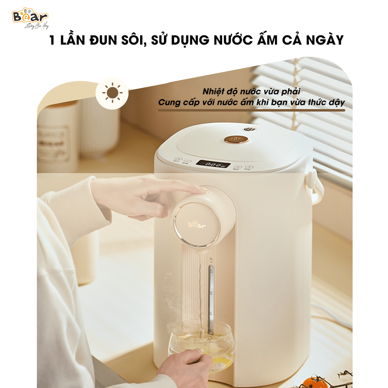 Bình thủy điện Bear 5L SB-BTD5L đun sôi nước nhanh chóng
