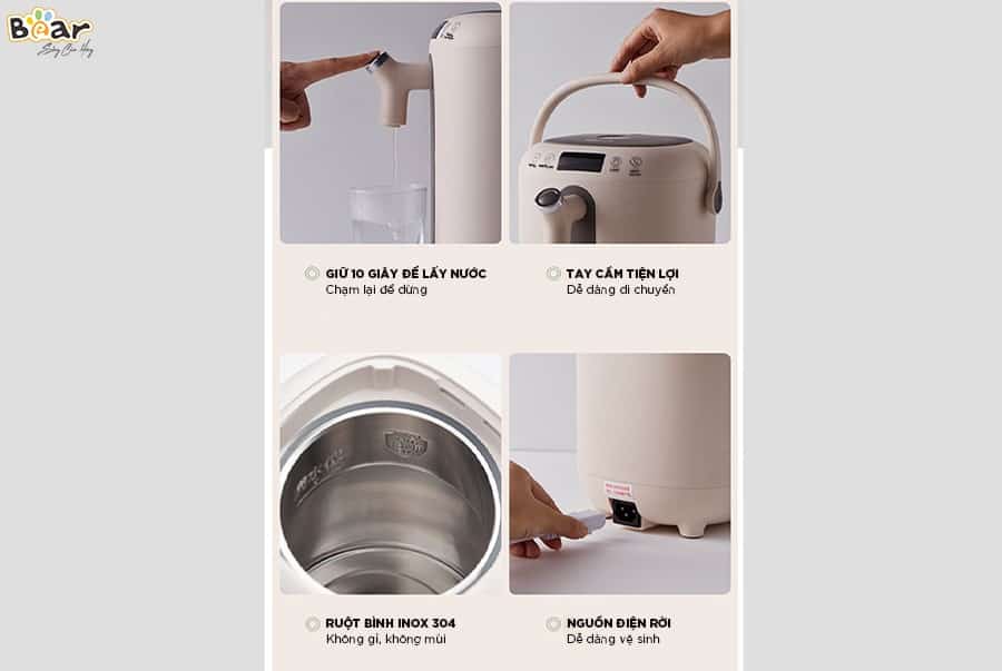 Hướng dẫn sử dụng Bình thủy điện Bear KE-B30V1