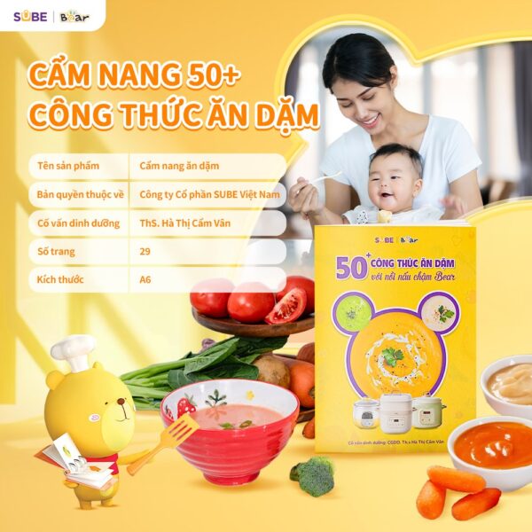 Cẩm nang 50+ công thức ăn dặm với nồi nấu chậm Bear - Ảnh 4