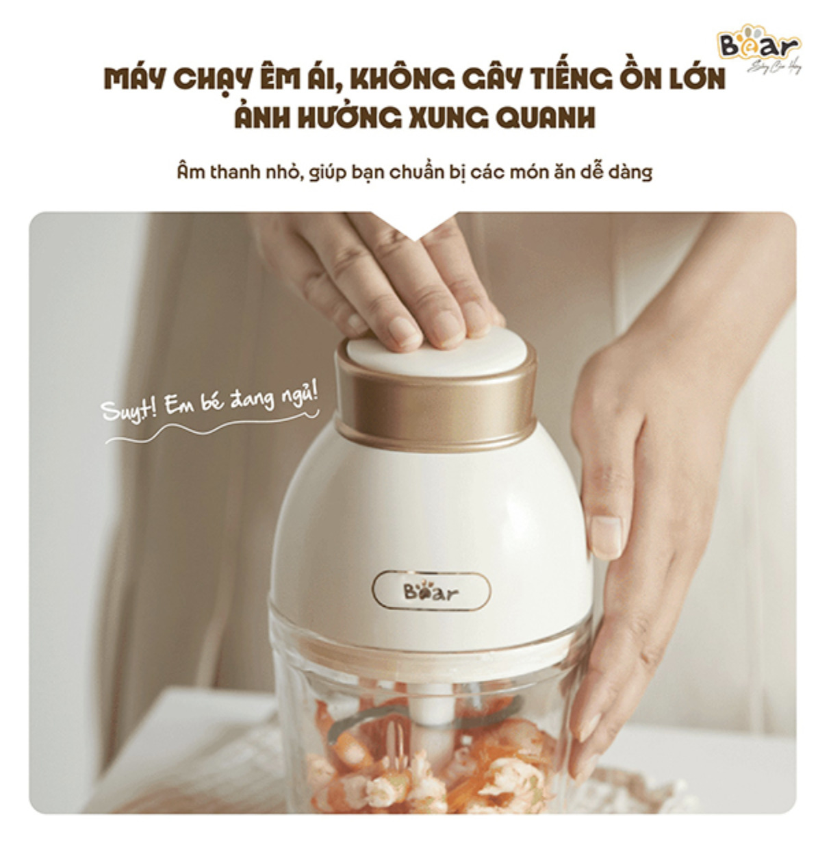 sử dụng máy xay ăn dặm bear 0.6l QSJ-D02Q1 dễ dàng máy xay ăn dặm bear 0.6l QSJ-D02Q1