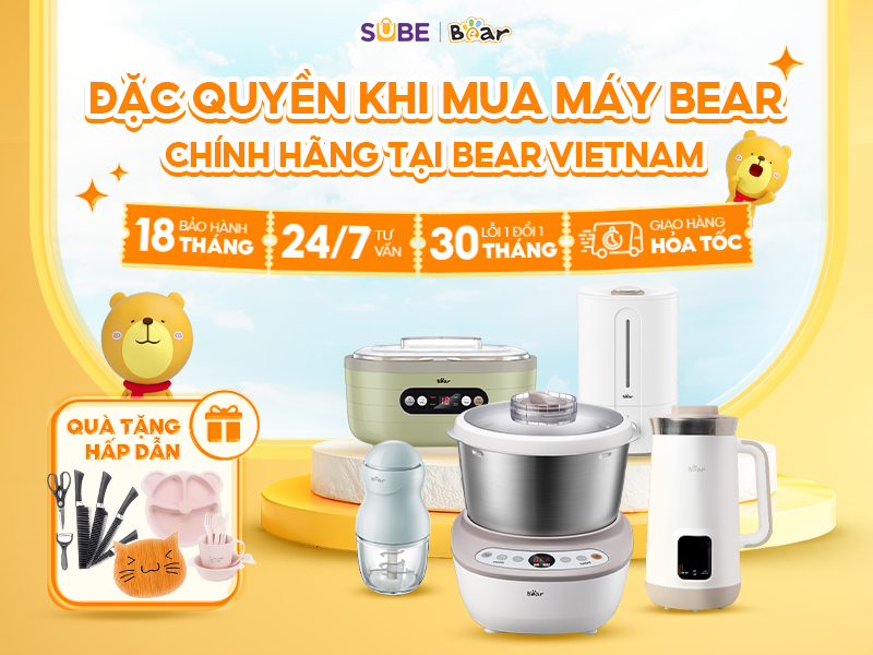 Các chính sách mua hàng hấp dẫn cho người tiêu dùng tại SUBE Việt Nam máy xay bear
