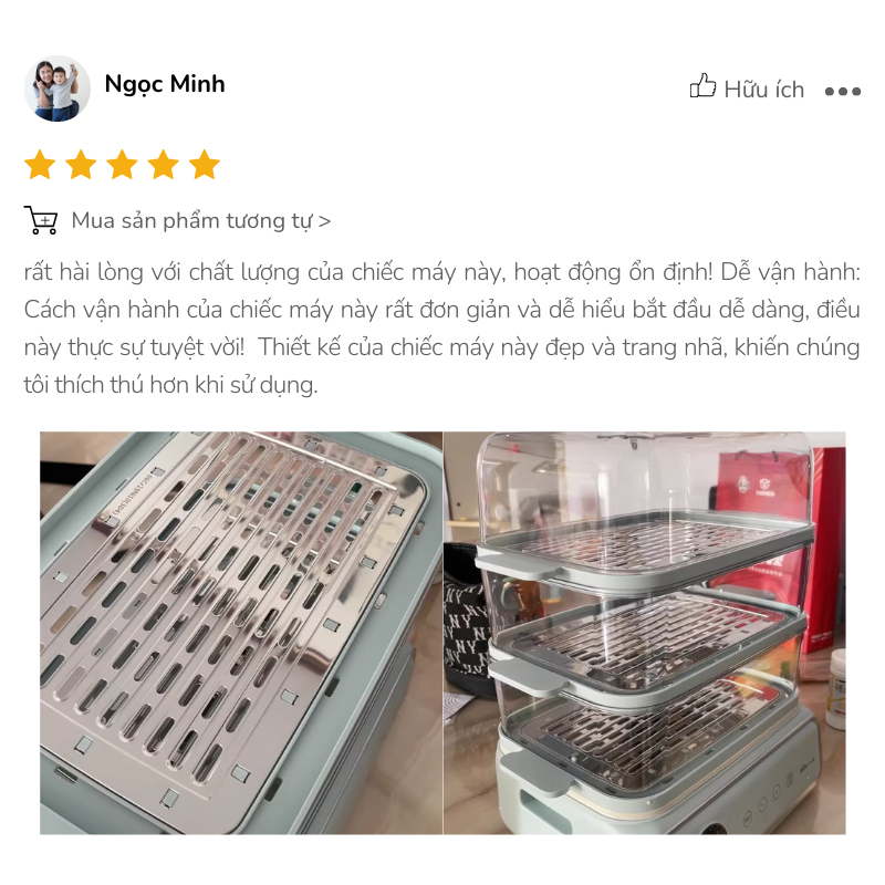Khay hấp bằng chất liệu 304 an toàn cho sức khoẻ người dùng Nồi hấp siêu nhanh và tiện lợi cho mỗi bữa sáng