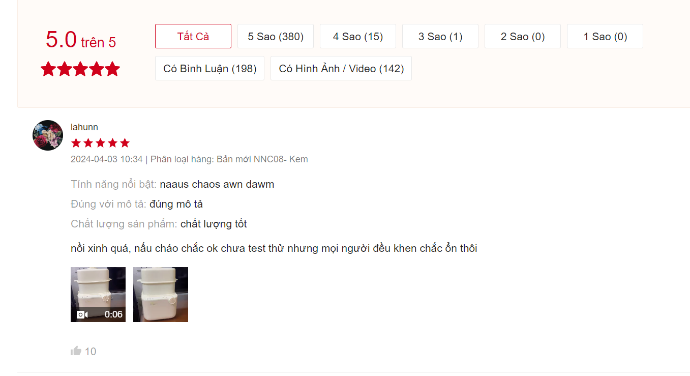 Nồi nấu chậm Bear SB-NNC08 nhỏ xinh được mẹ yêu thích Nồi nấu chậm Bear SB-NNC08