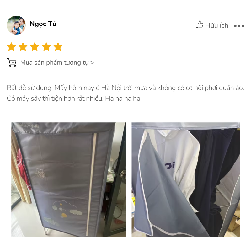 Tủ sấy quần áo Bear nhận được sự yêu thích của nhiều người dùng
