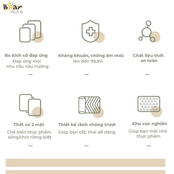 Thớt kháng khuẩn đa năng Bear CX-E0023 - Ảnh 12