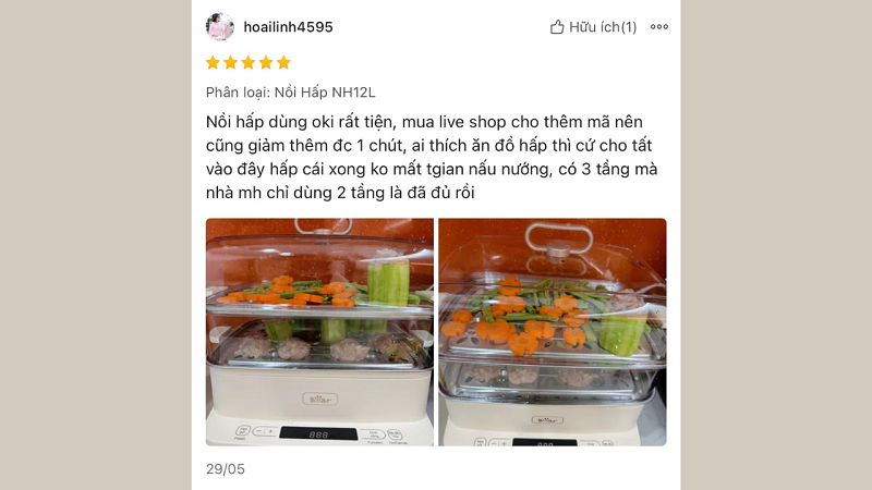Nồi hấp Bear tiết kiệm thời gian nấu nướng Nồi hấp Bear tiết kiệm thời gian nấu nướng