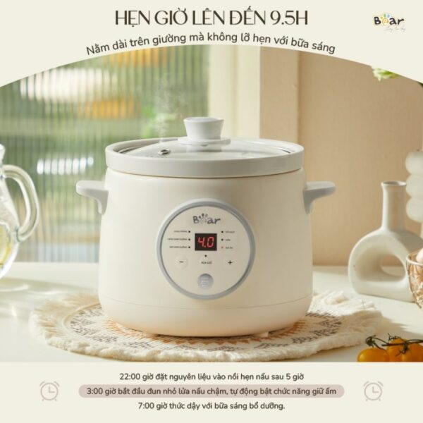Nồi nấu chậm Bear 1.5L SB-NNC15 - Ảnh 8