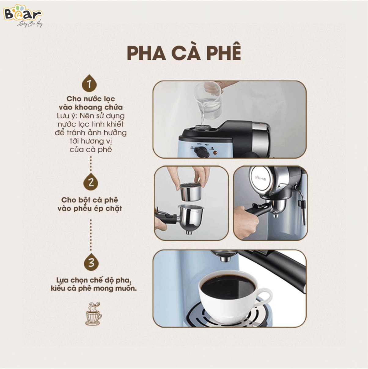 máy pha cà phê Bear CF-B02V1