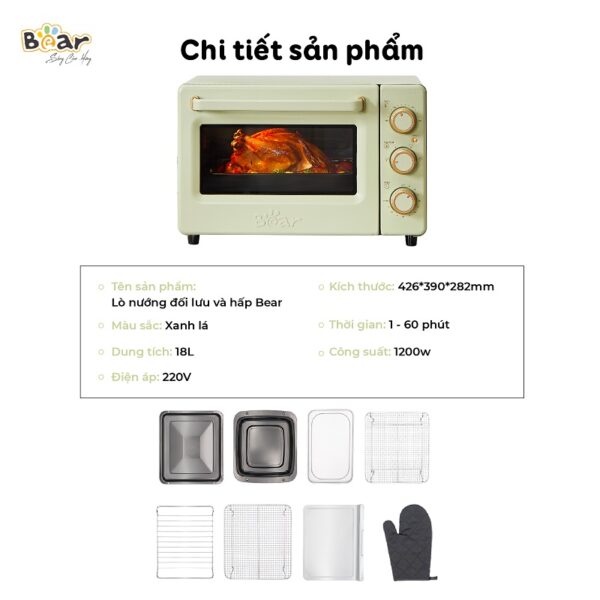 Lò Nướng và Hấp 18L Bear DKX-C20R5 - Ảnh 3