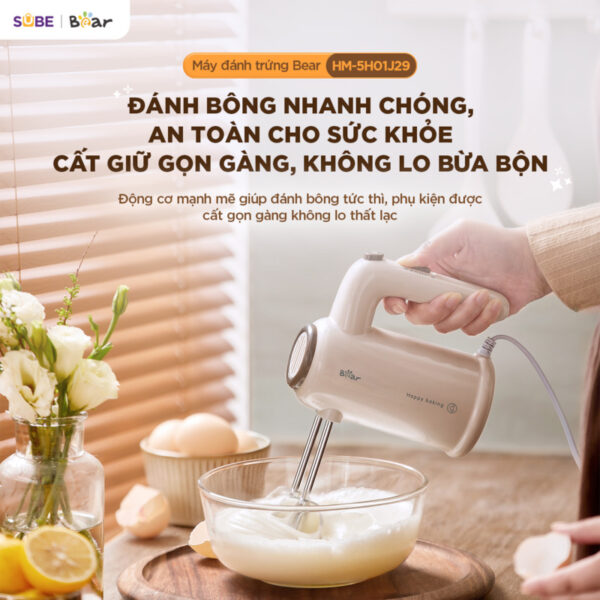 Máy đánh trứng Bear HM-5H01J29 - Ảnh 4