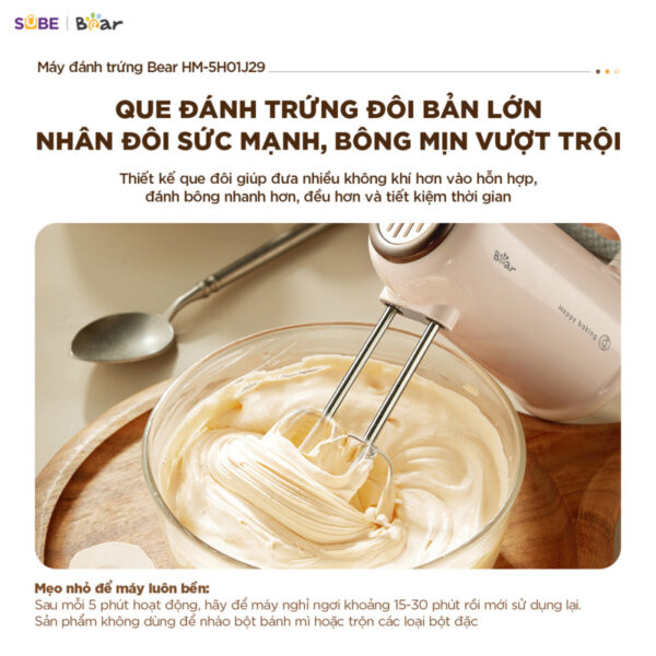 Máy đánh trứng Bear HM-5H01J29 - Ảnh 11