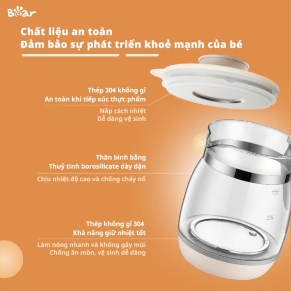 Máy đun nước hâm sữa Bear WW-4H12L - Ảnh 12