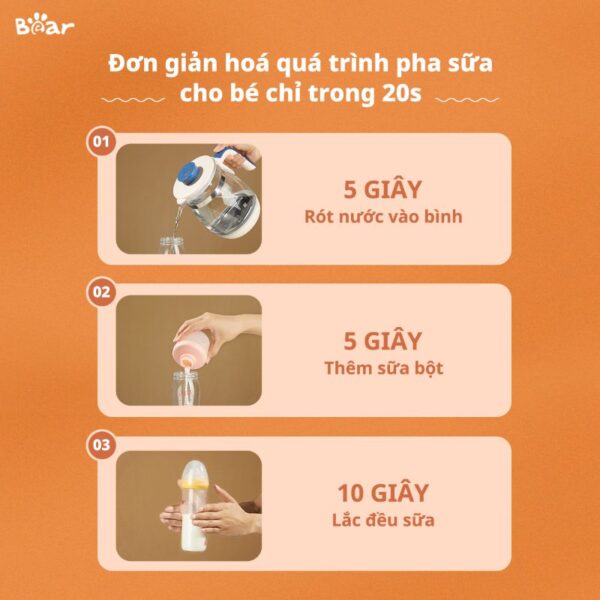 Máy đun nước hâm sữa Bear WW-4H12L - Ảnh 9