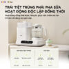 Thiết kế 2 vùng độc lập, tiệt trùng và pha sữa cùng lúc