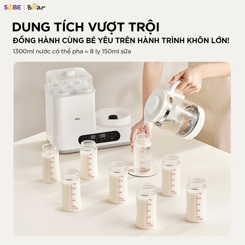 may-dun-nuoc-ham-sua-tiet-trung-ww-5h12v78-22-1 Dung tích 1.3L đủ pha sữa cho bé suốt cả ngày dài