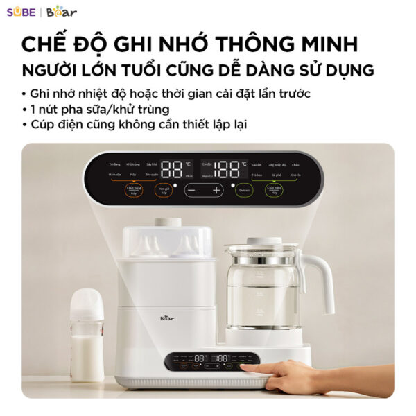 Máy đun nước hâm sữa tiệt trùng Bear WW-5H12V78 - Ảnh 4