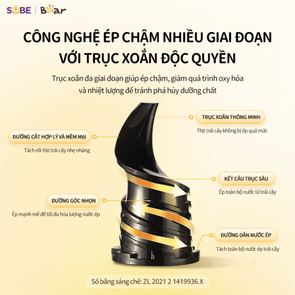Máy ép chậm Bear SJ-4H01T - Ảnh 18