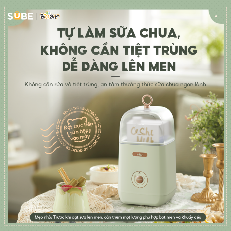 Chức năng chính của máy làm sữa chua 1L Bear