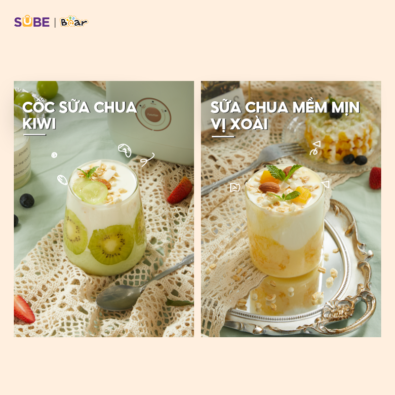 Lưu ý khi sử dụng máy làm sữa chua 1L Bear