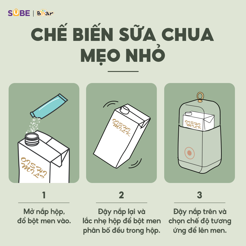 Cách sử dụng máy làm sữa chua 1L Bear SB-SC12C