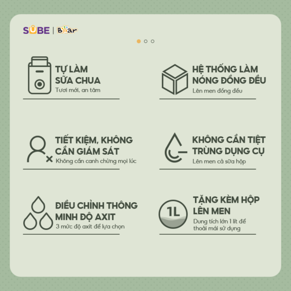 Máy làm sữa chua Bear 1L SB-SC12C - Ảnh 13