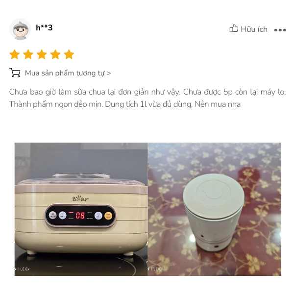 máy làm sữa chua bear SB-SC10C Máy làm sữa chua Bear