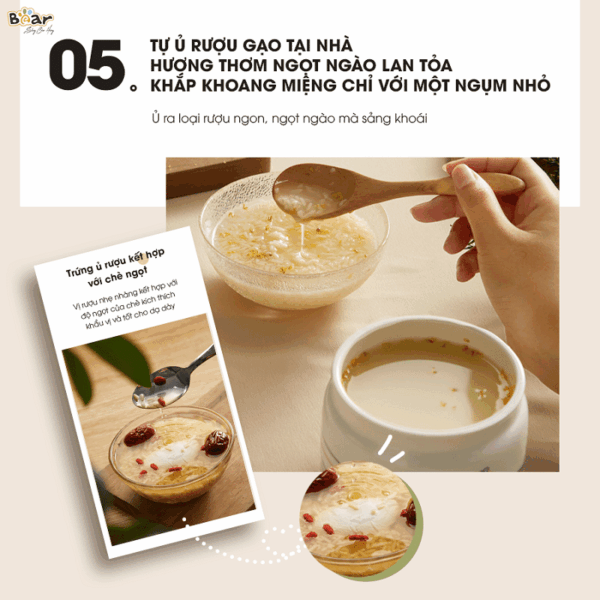 Máy làm sữa chua Bear SB-SC10C - Ảnh 7