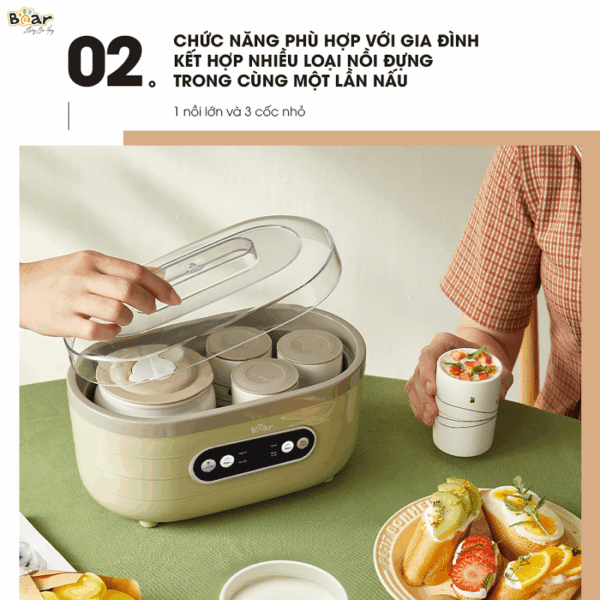 Máy làm sữa chua Bear SB-SC10C - Ảnh 4