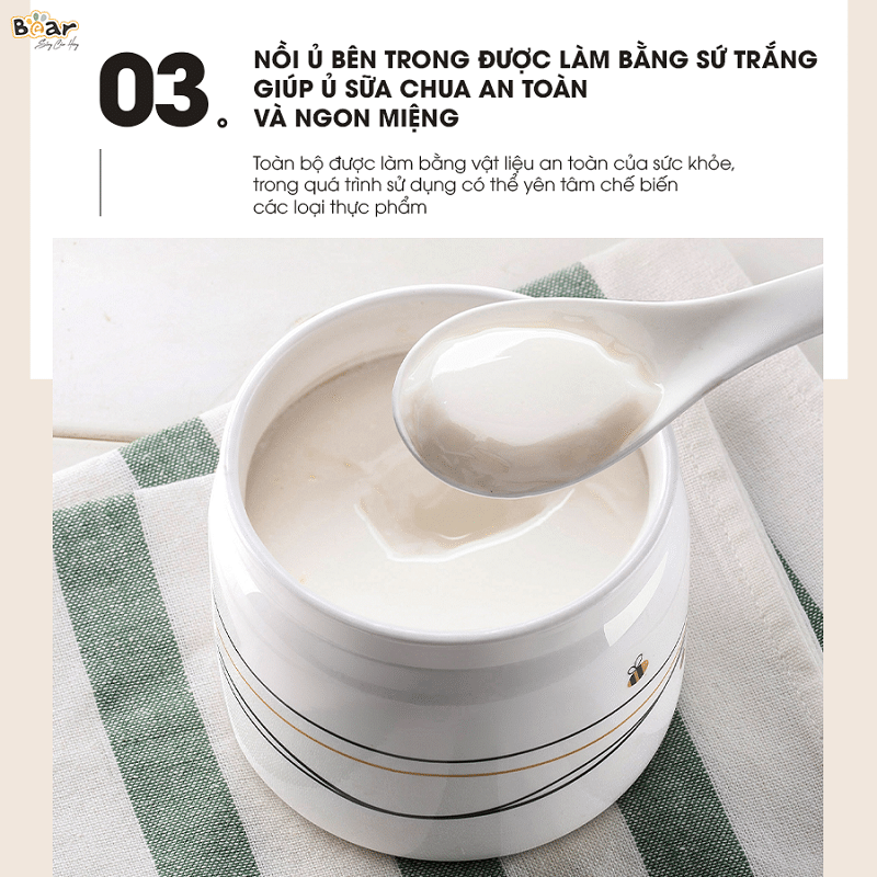 Làm sữa chua thơm ngon tại nhà Hướng dẫn cách làm sữa chua bằng máy làm sữa chua Bear