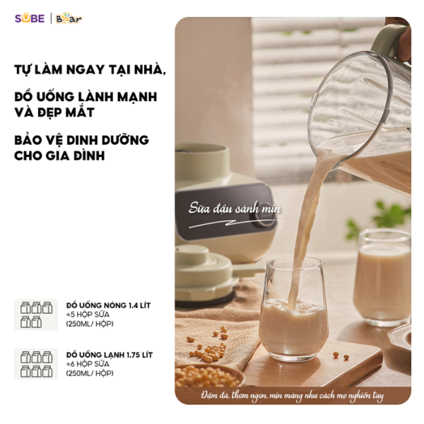 Máy làm sữa hạt Bear 1.75L SB-SH17V - Ảnh 8