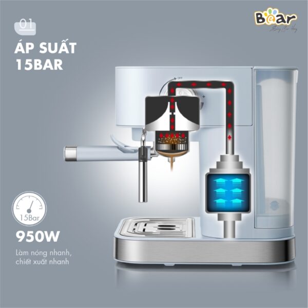 Máy pha cà phê Bear CF-B15V1 - Ảnh 6