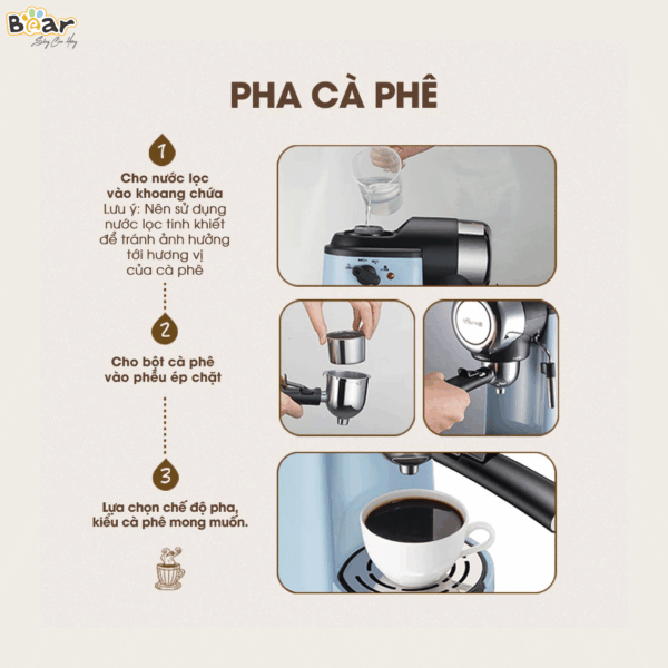 Máy pha cà phê Bear CF-B02V1 - Ảnh 19