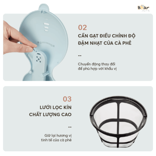 Máy pha cà phê Bear SB-CF06A - Ảnh 4