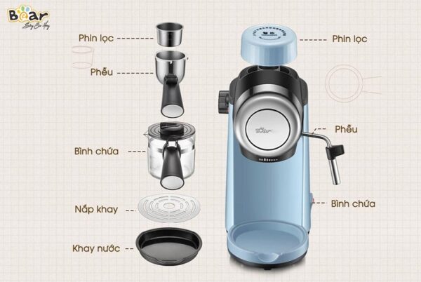 Máy pha cà phê Bear CF-B02V1 - Ảnh 3