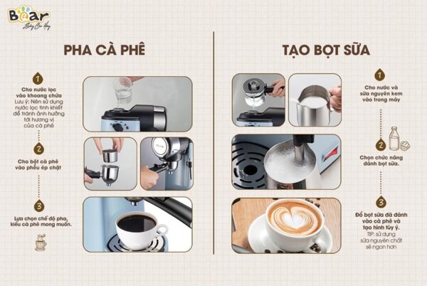 Máy pha cà phê Bear CF-B02V1 - Ảnh 5