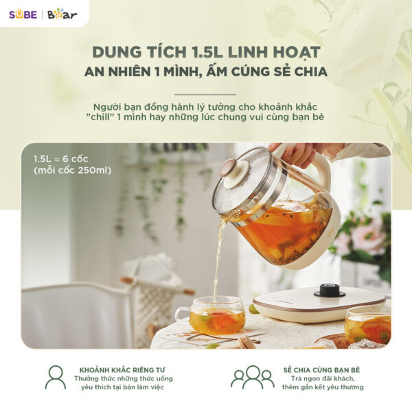 Máy pha trà Bear 1.5L HK-5H15L96 - Ảnh 19