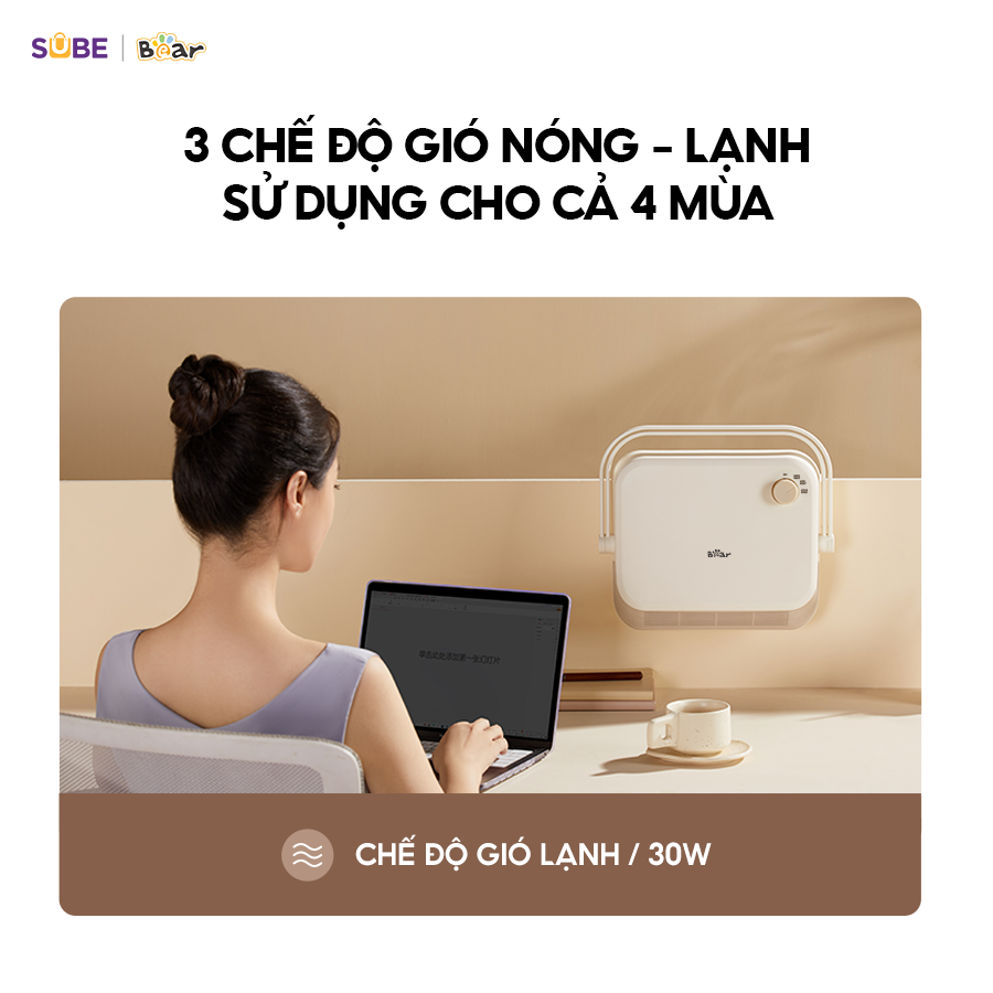 Vừa sưởi ấm - vừa làm mát, tích hợp 2 trong 1 tiện lợi
