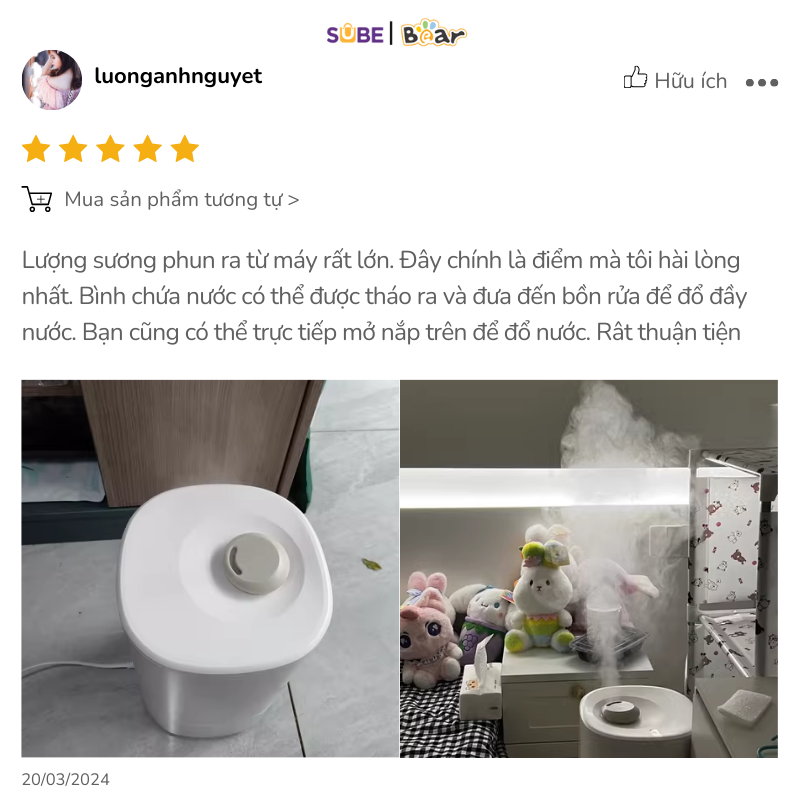 Đánh giá của người dùng luonganhnguyet