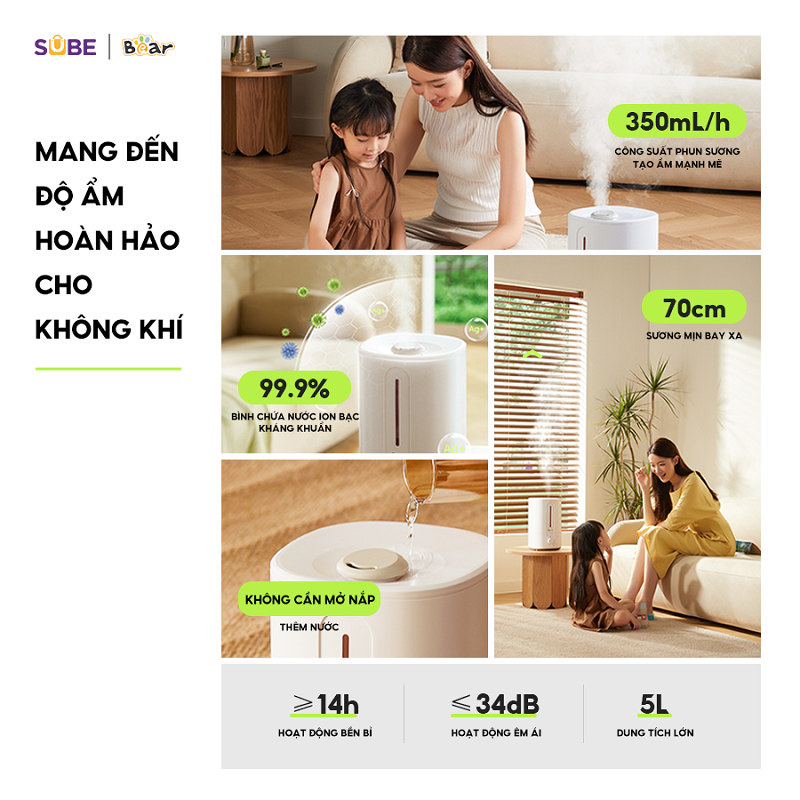 Máy phun sương Bear SB-TA50M
