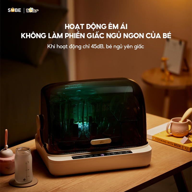 may-tiet-trung-bear-sb-mtt20-20-3 Máy hoạt động êm ái giúp bé có giấc ngủ ngon